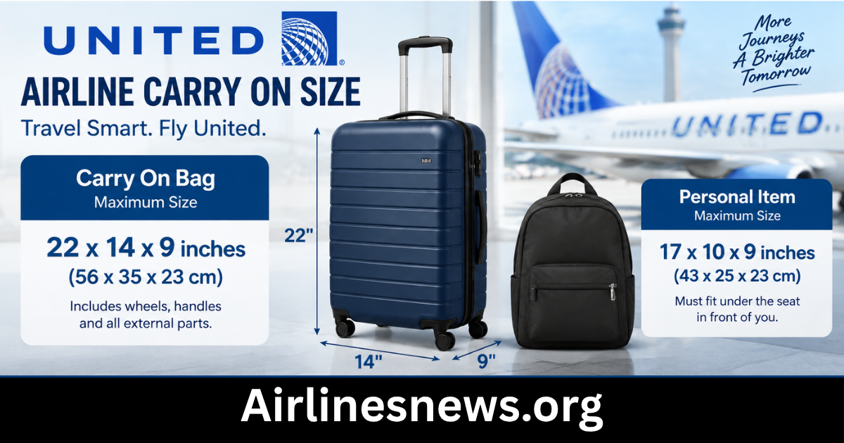united airline carry on size