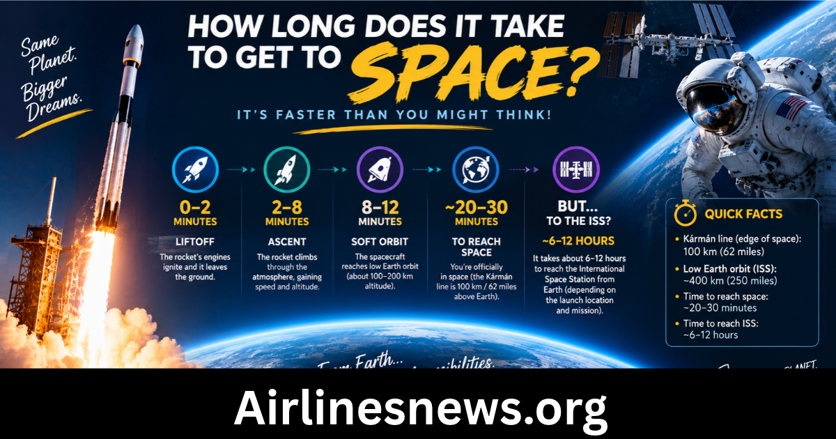 how long does it take to get to space