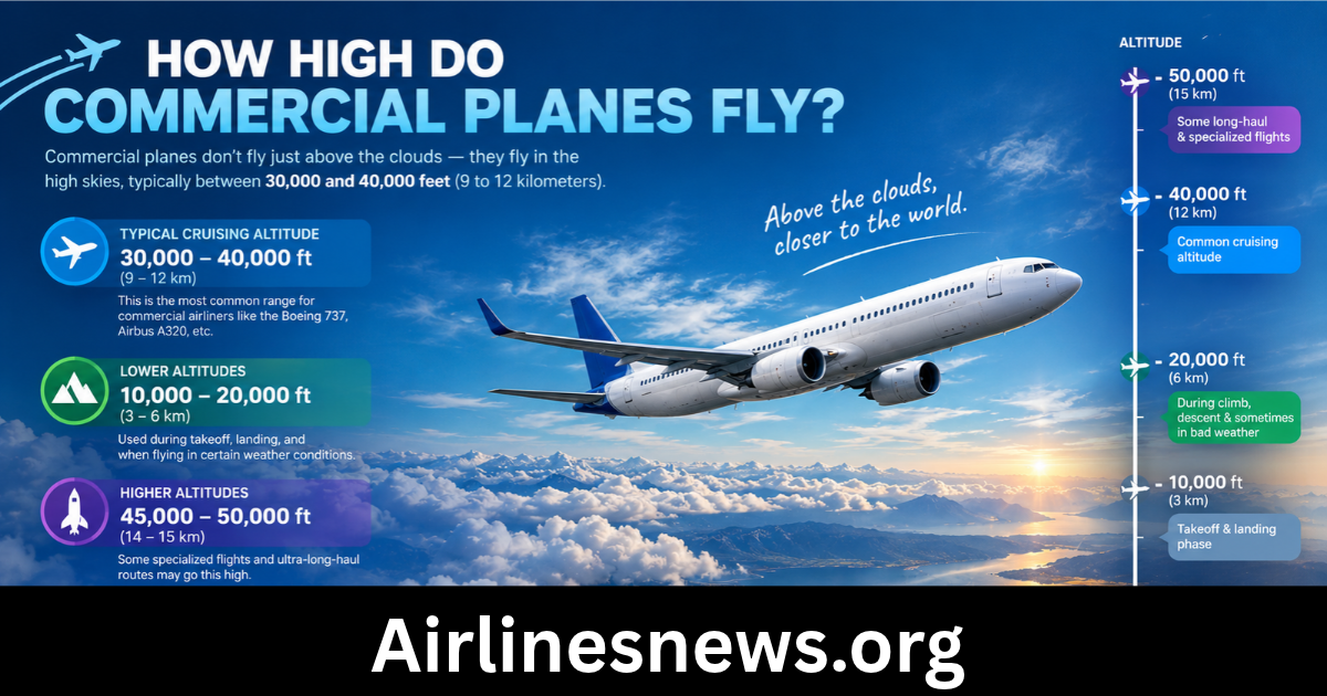 how high do commercial planes fly